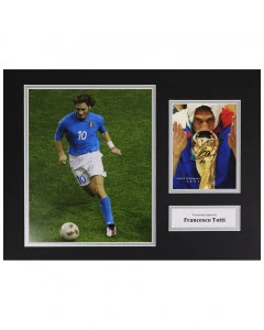 Francesco Totti Signed 16"x12" Photo Display Italy Autograph Memorabilia COA