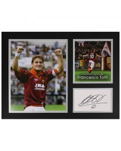 Francesco Totti Signed 16"x12" Photo Display Italy Roma Autograph Memorabilia COA