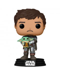 Star Wars: The Mandalorian Mando Holding Child Funko POP! Figura