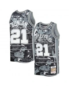 Tim Duncan 21 San Antonio Spurs 1998-99 Mitchell and Ness Swingman Asian Heritage dres 5.0