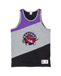 Toronto Raptors Mitchell and Ness HWC Colorblocked Cotton Tank Top T-Shirt