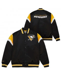 Pittsburgh Penguins Mitchell and Ness Heavyweight Satin Jacket