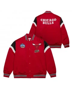 Chicago Bulls Mitchell and Ness Heavyweight Satin Jacket