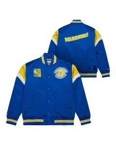 Golden State Warriors Mitchell and Ness Heavyweight Satin Jacket