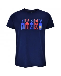 FC Barcelona Flag Navy T-Shirt 