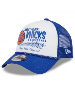 New York Knicks New Era 9FORTY A-Frame Trucker Rally Drive Mütze