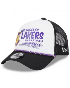 Los Angeles Lakers New Era 9FORTY A-Frame Trucker Rally Drive Cappellino 