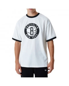 Brooklyn Nets New Era Team Logo Mesh Oversized T-Shirt