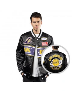 Los Angeles Lakers New Era Rally Drive Bomber Jacket