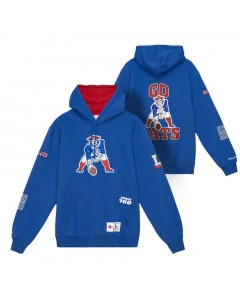 New England Patriots Mitchell and Ness Team Origins maglione con cappuccio