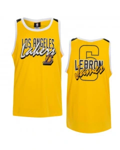 Lebron James 6 Los Angeles Lakers Crew Neck Shooter Tank Maglia