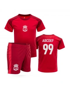 Liverpool N°10 Poly Kinder Training Trikot Komplet Set (Druck nach Wahl +16€)