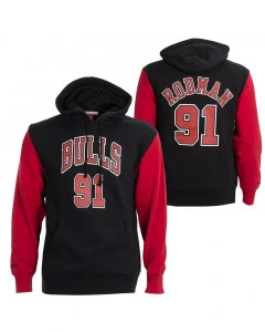 Dennis Rodman 91 Chicago Bulls 1996 Mitchell and Ness Fashion Fleece duks sa kapuljačom