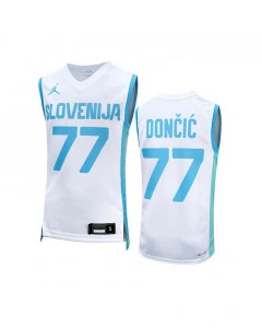 Slovenia Jordan KZS Limited Home Kids Jersey Dončić 77