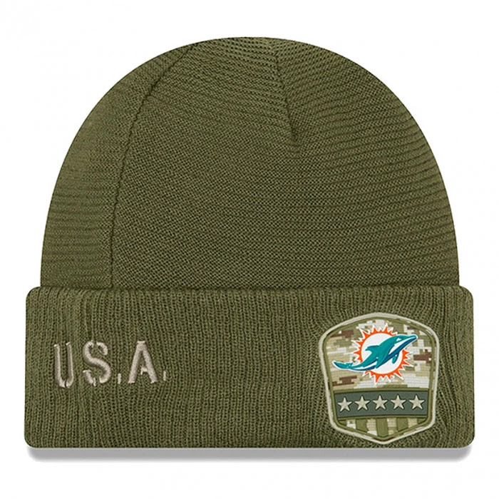 Miami Dolphins New Era 2019 On-Field Salute to Service Beanie