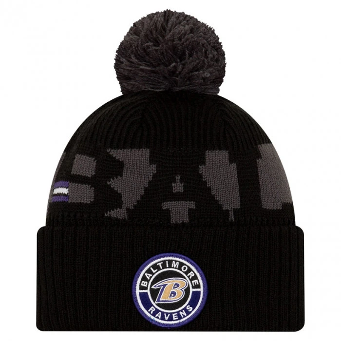 Baltimore Ravens New Era NFL 2020 Official Sideline Cold Weather Sport Knit Beanie