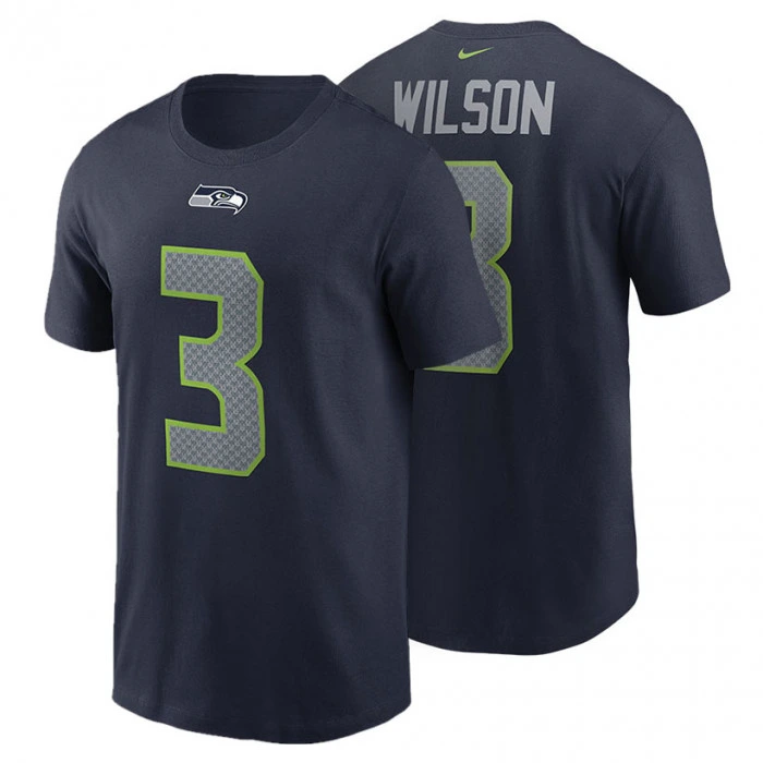 Russell Wilson 3 Seattle Seahawks Nike Name & Number T-shirt