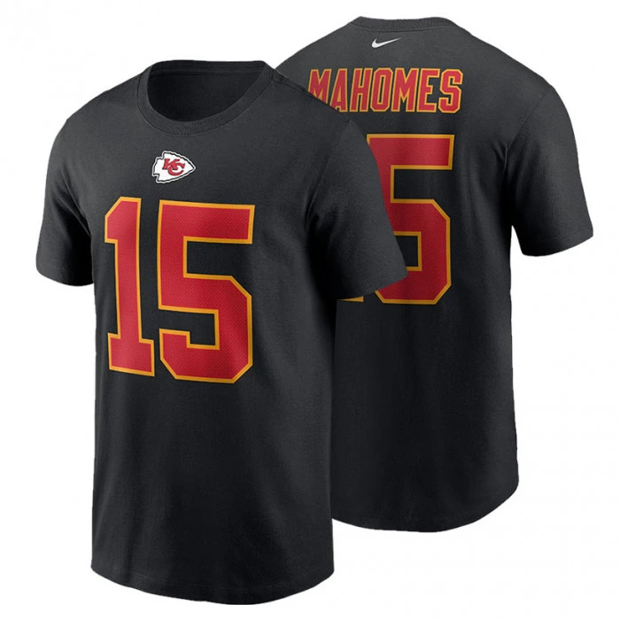 Patrick Mahomes 15 Kansas City Chiefs Nike Name & Number T-shirt