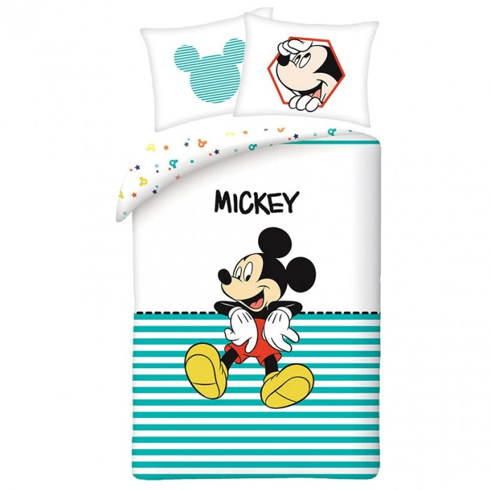 Mickey Mouse Disney Stripe Duvet Set 140x200