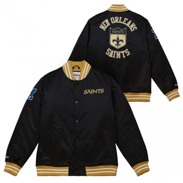 New Orleans Saints Mitchell & Ness Heavyweight Satin jakna