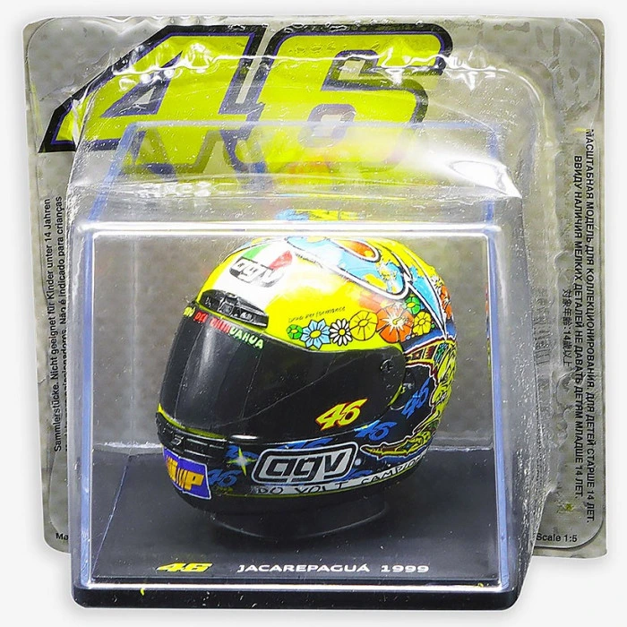 Valentino Rossi VR46 Brazil 1999 AGV Mini kaciga 1:5