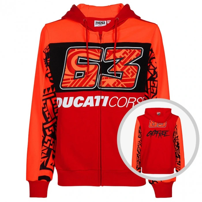 Francesco Bagnaia FB63 Dual Ducati Corse Kapuzenjacke