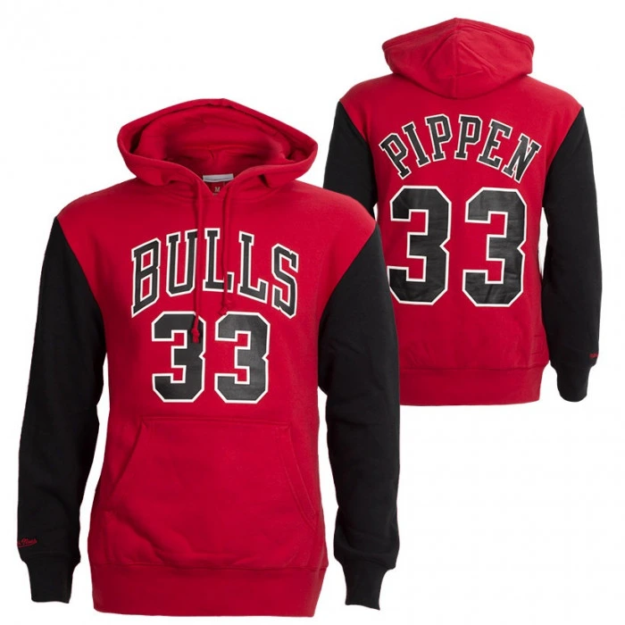 Scottie Pippen 33 Chicago Bulls 1996 Mitchell and Ness Fashion Fleece Kapuzenpullover Hoody