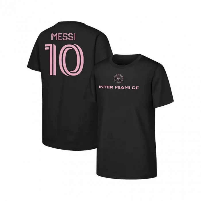 Lionel Messi Inter Miami CF Name and Number Black dječja majica