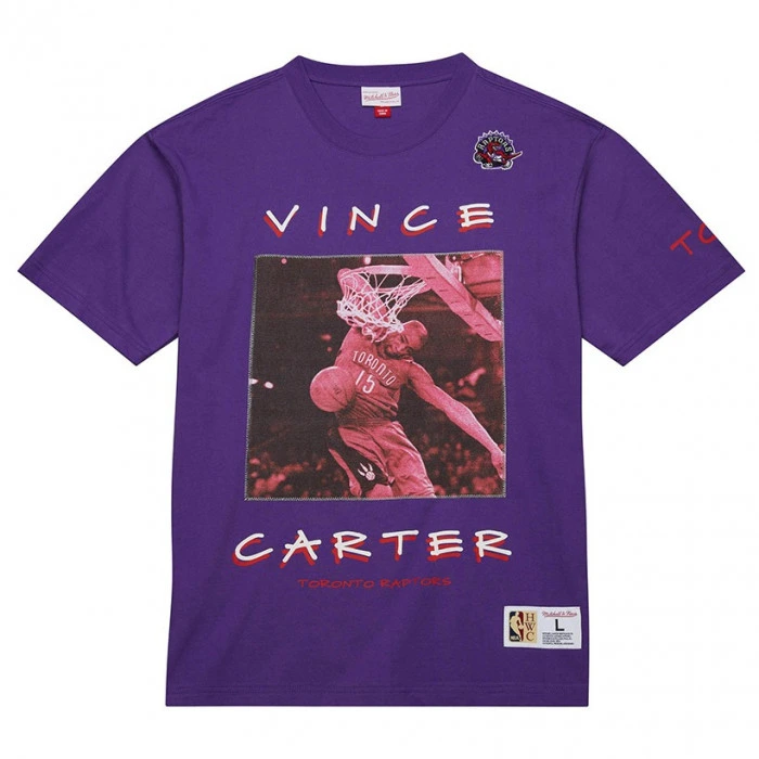 Vince Carter Toronto Raptors Mitchell and Ness Heavyweight Premium Vintage Logo T-Shirt