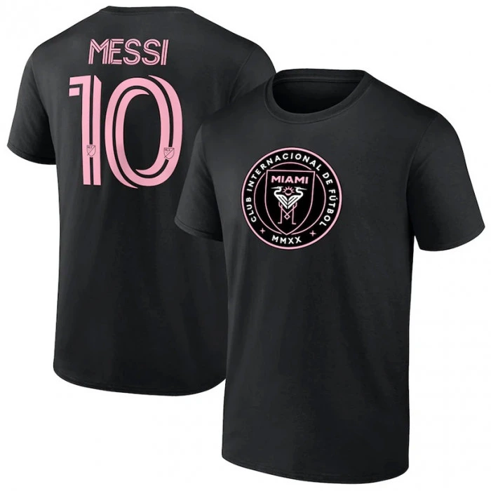 Lionel Messi Inter Miami CF Authentic Stack Black T-Shirt