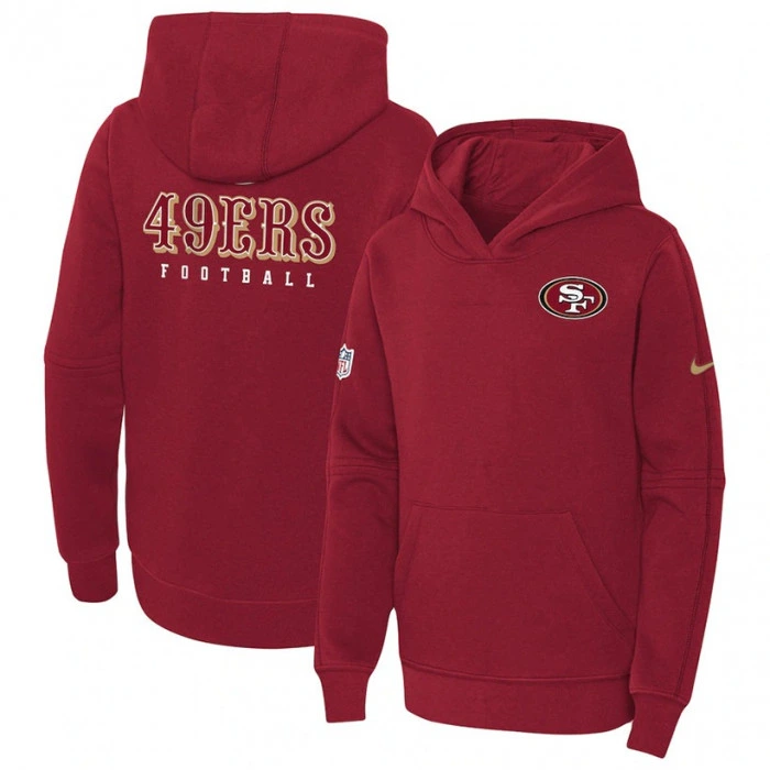 San Francisco 49ers Nike Club Sideline Fleece Pullover Kapuzenpullover Hoody